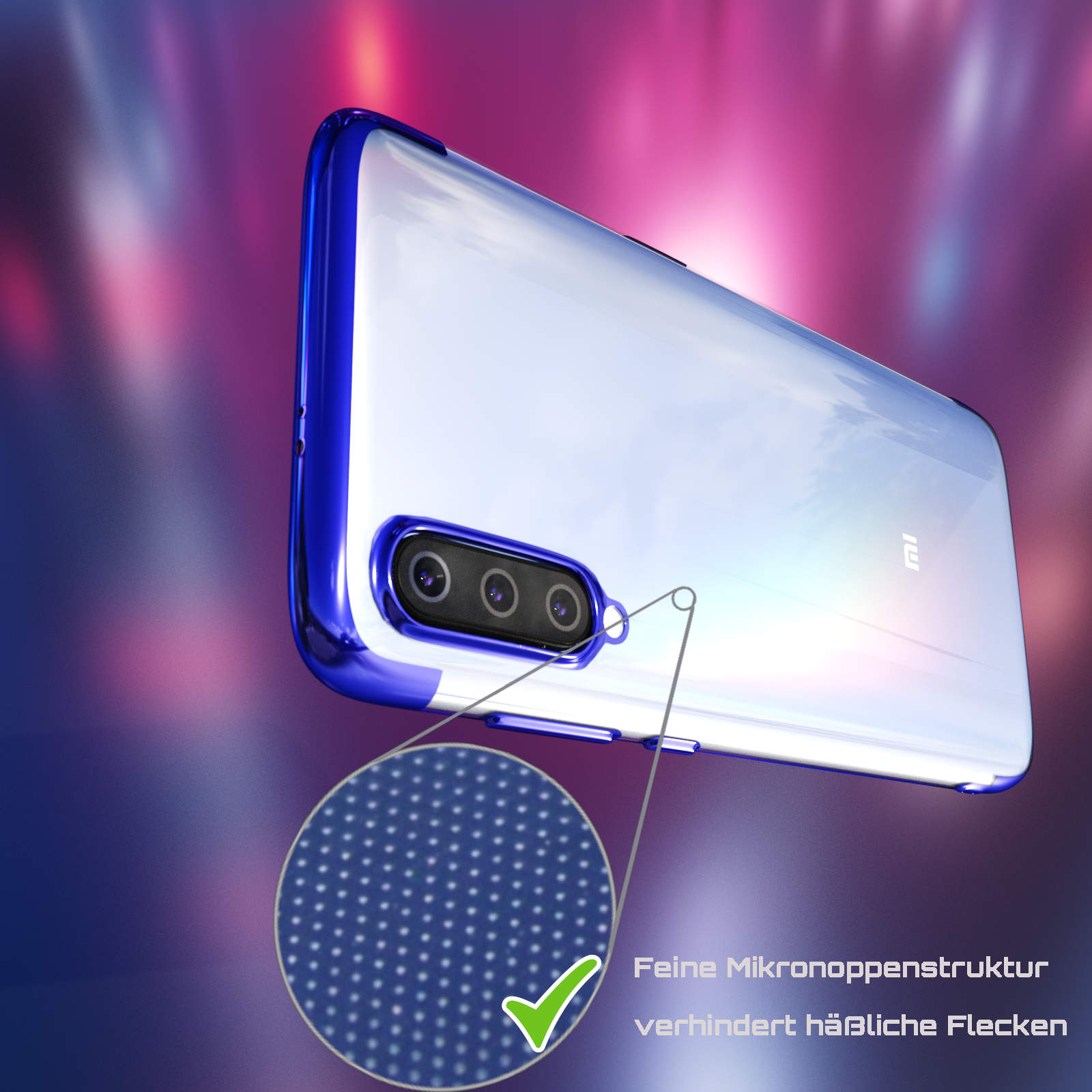 Xiaomi Mi 9 SE Etui Handy Tasche und Hartglas Schutzpanzer